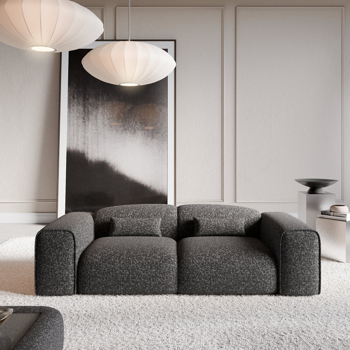 Sofa Salita 2 Seater - BOUCLE Graphite - Room View