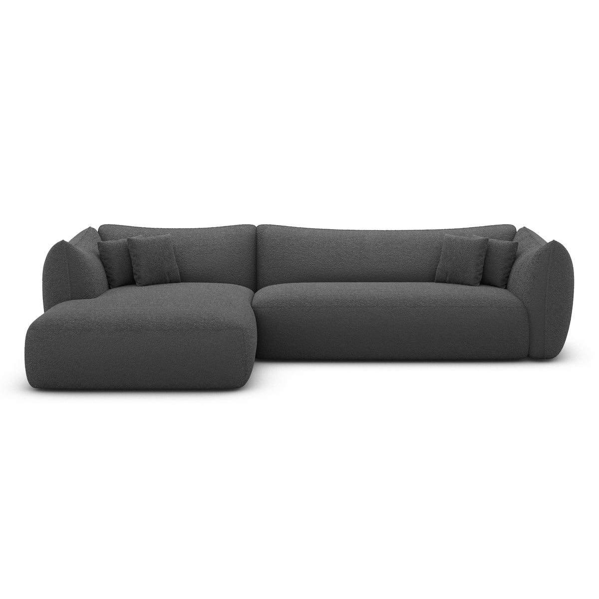 Sofa Cohiba L Form - BOUCLE Graphite / Left - View 2