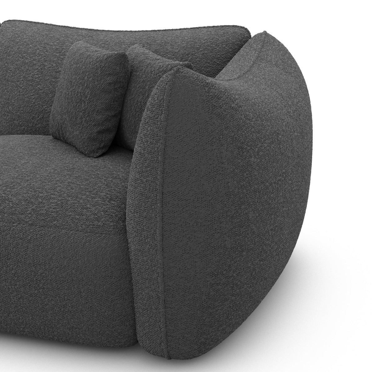 Sofa Cohiba 3 Seater - BOUCLE Graphite - Closeup