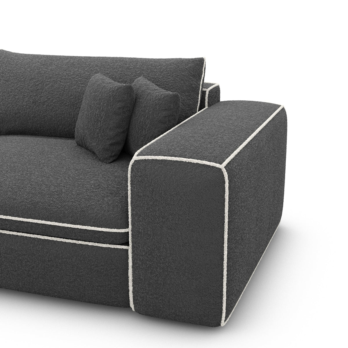 Sofa Domo 3 Seater - BOUCLE Graphite - Closeup