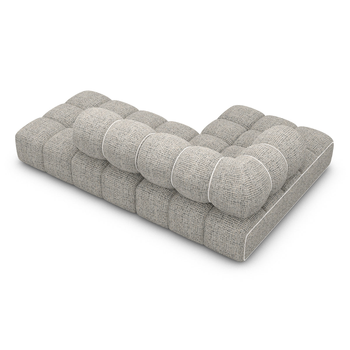 Sofa Paloma L Form Lounge - BOUCLE COCO Off Grey / Left - View 3
