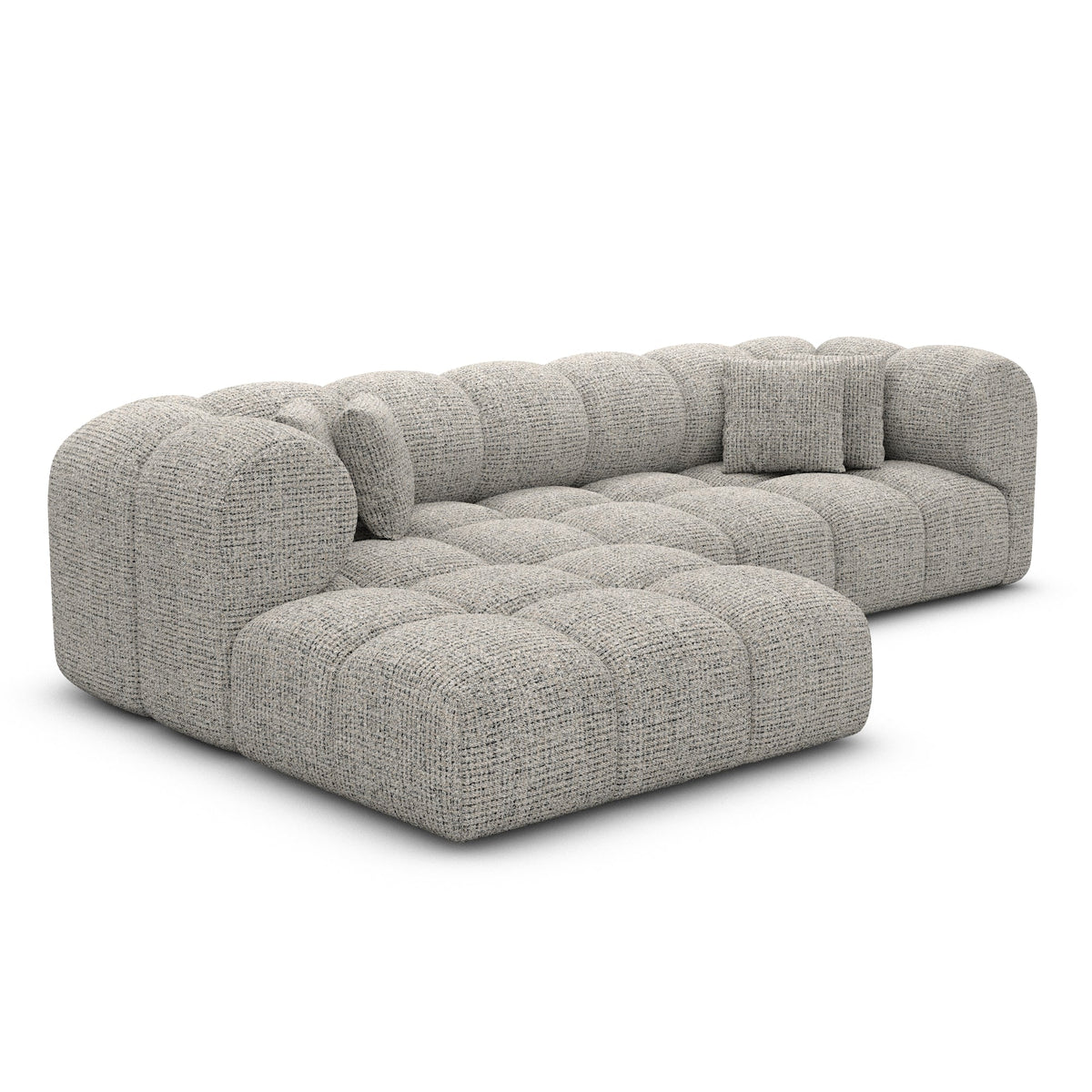 Sofa Claude L Form - BOUCLE COCO Off Grey / Left - View 1