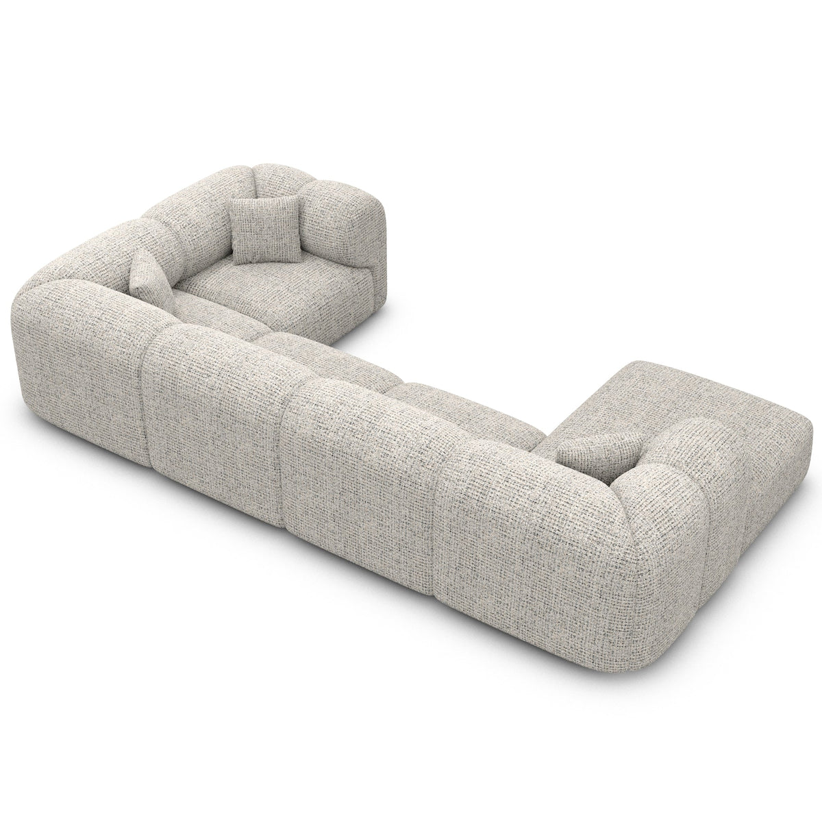 Sofa Elyse U Form - BOUCLE COCO Off Grey / Left - View 3