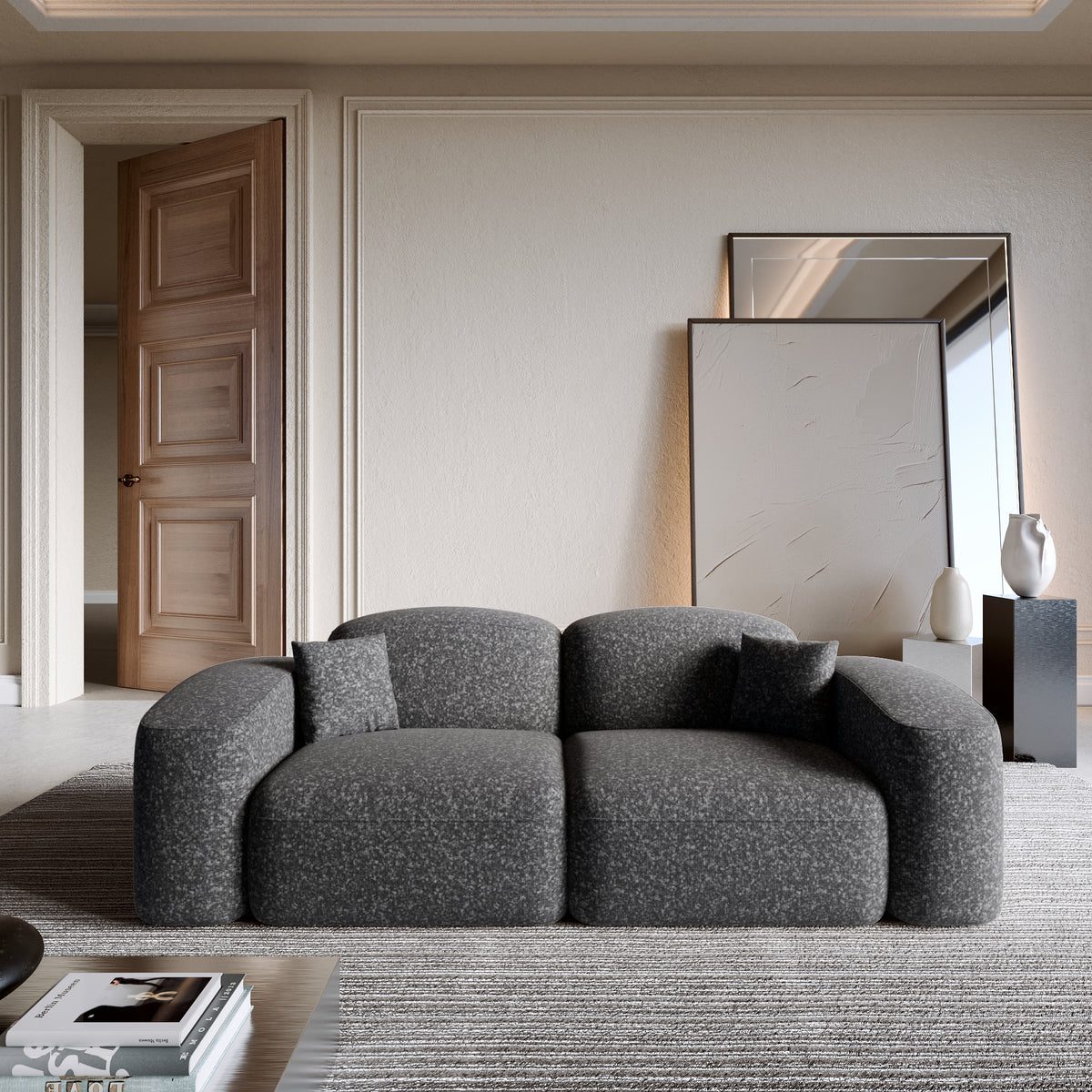 Sofa Opatia 2 Seater - BOUCLE Graphite - Room View