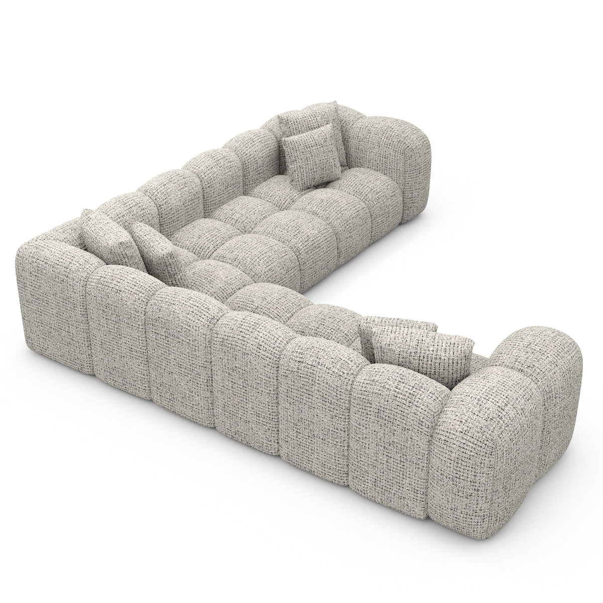 Sofa Sueno Corner Form - BOUCLE COCO Off Grey - View 3