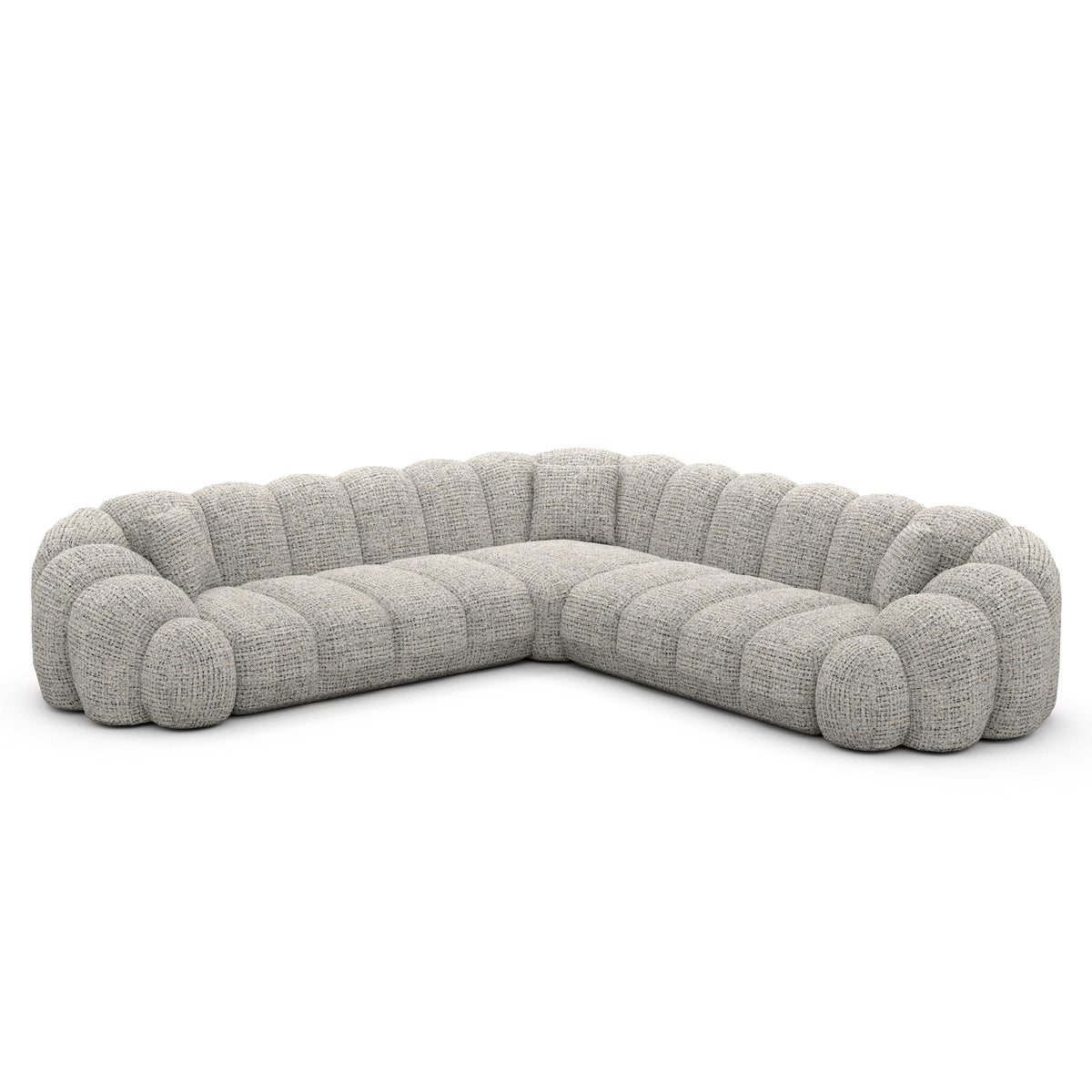 Sofa Velora Corner Form - BOUCLE COCO Off Grey - View 1