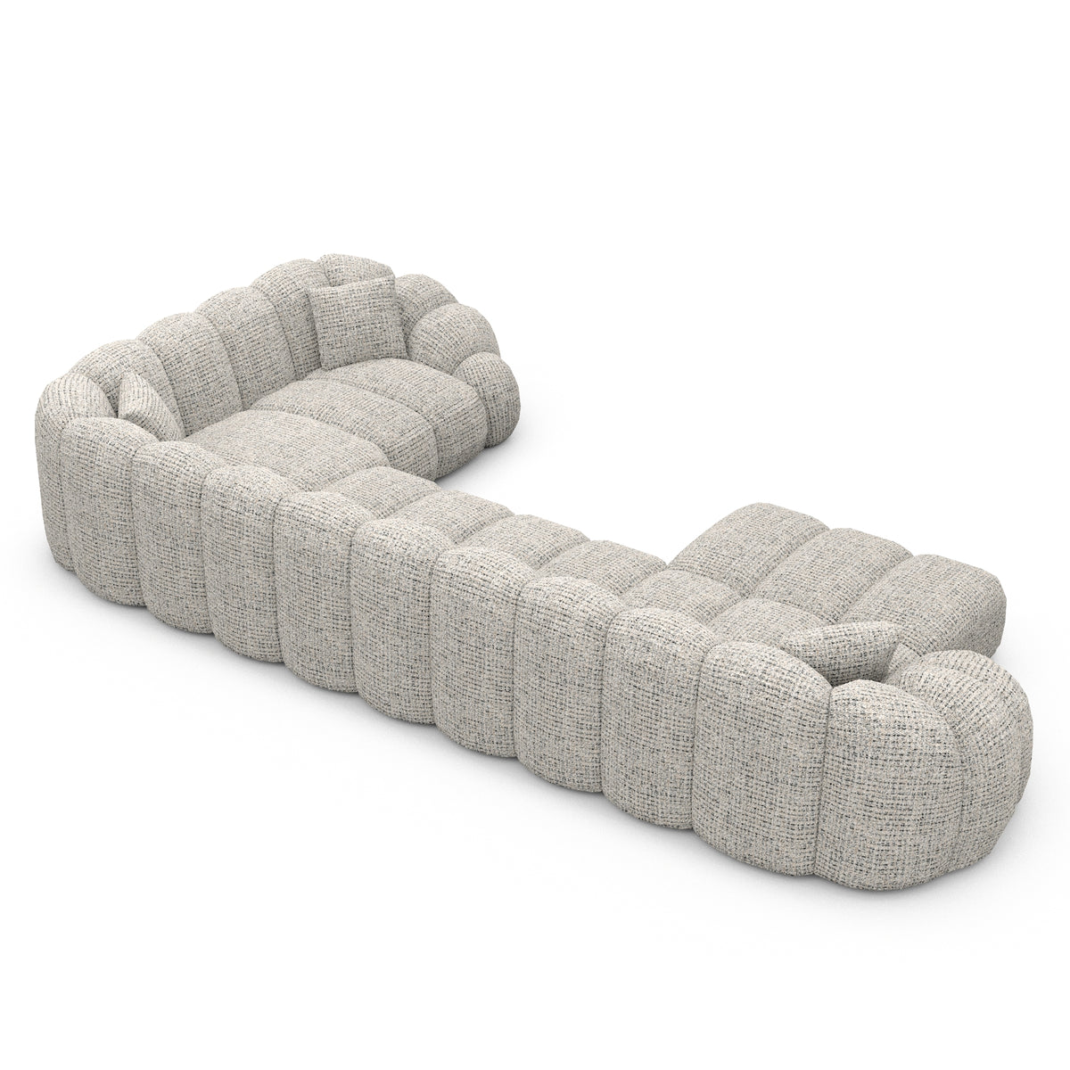 Sofa Velora U Form - BOUCLE COCO Off Grey / Left - View 3