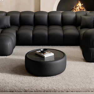 REAL LEATHER Black