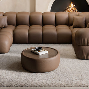REAL LEATHER Choco Brown