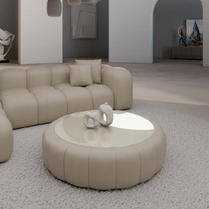 REAL LEATHER Beige