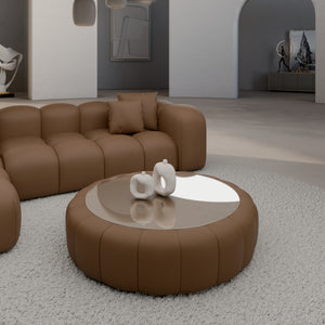 REAL LEATHER Choco Brown