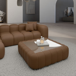 REAL LEATHER Choco Brown