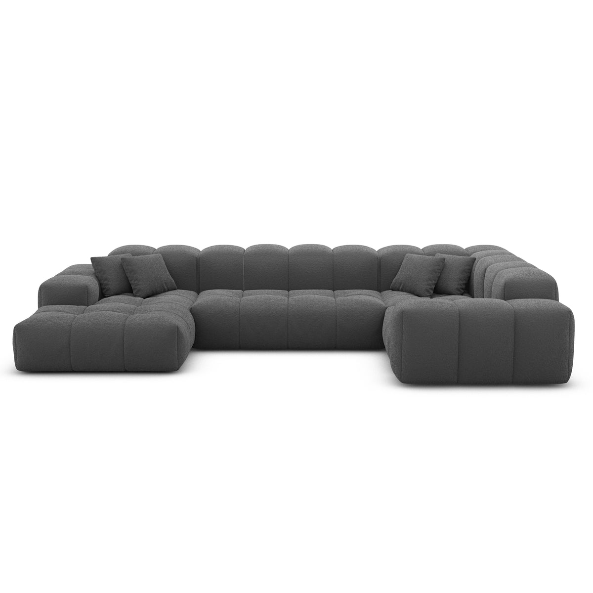 Sofa Brioni U Form - BOUCLE Graphite / Left - View 2