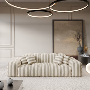LINEN Stripes Beige Sand