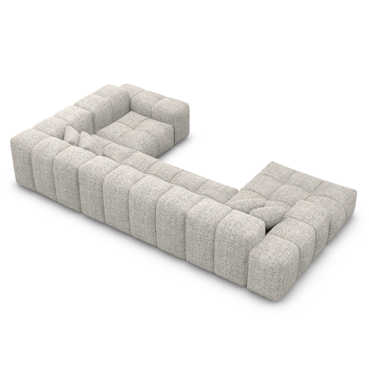 Sofa Brioni U Form - BOUCLE COCO Off Grey / Left - View 3