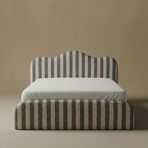 LINEN Dark Grey Stripes