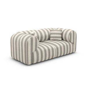 LINEN Stripes Sand White
