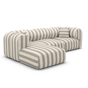 LINEN Stripes Sand White
