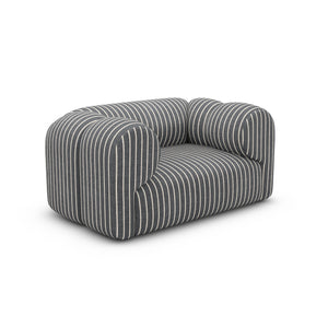 LINEN Fine Stripes White Black