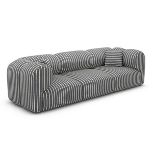 LINEN Fine Stripes Grey Bold