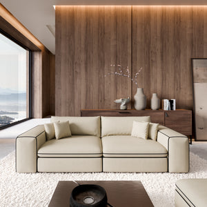 REAL LEATHER Beige
