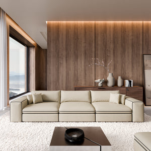 REAL LEATHER Beige