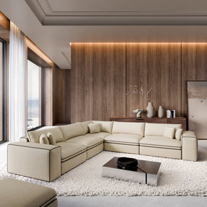 REAL LEATHER Beige