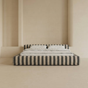 LINEN Dark Grey Stripes