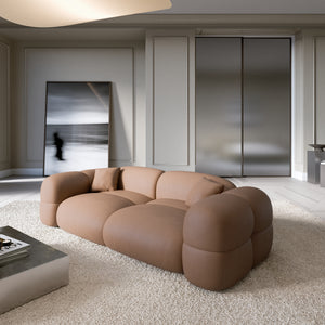 REAL LEATHER Choco Brown
