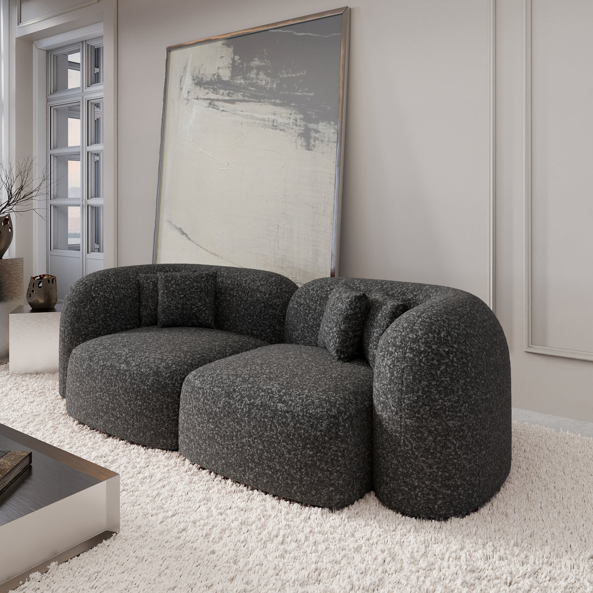 Sofa Madera 3 Seater - BOUCLE Graphite - Room View