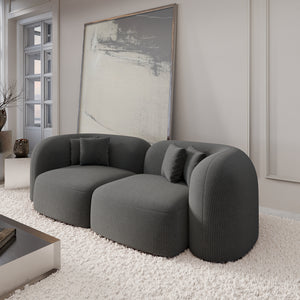 CORD VELVET Dark Grey