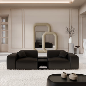 REAL LEATHER Black