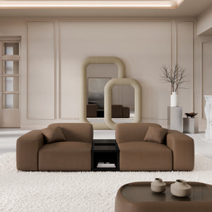 REAL LEATHER Choco Brown
