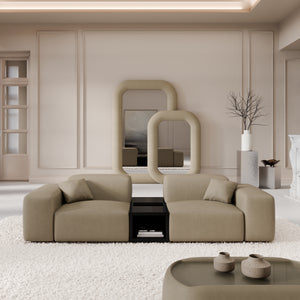REAL LEATHER Dark Beige