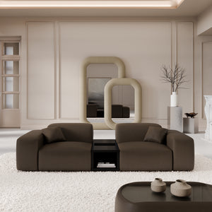REAL LEATHER Dark Brown