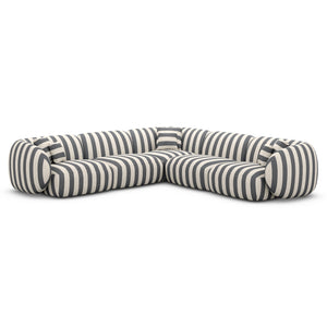 LINEN Stripes Grey Sand