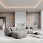 Sofa Mojave L Form - BOUCLE COCO Off Grey / Left - Room View