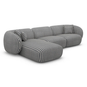 LINEN Fine Stripes Grey Bold