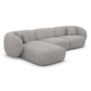 LINEN Fine Stripes Grey Sand