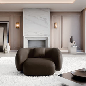 REAL LEATHER Dark Brown