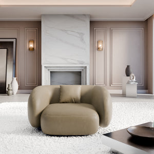 REAL LEATHER Dark Beige