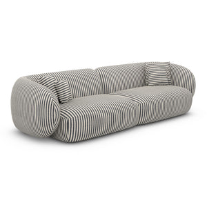 LINEN Fine Stripes Grey Sand