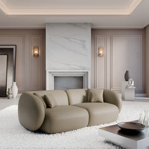 REAL LEATHER Dark Beige