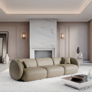 REAL LEATHER Dark Beige