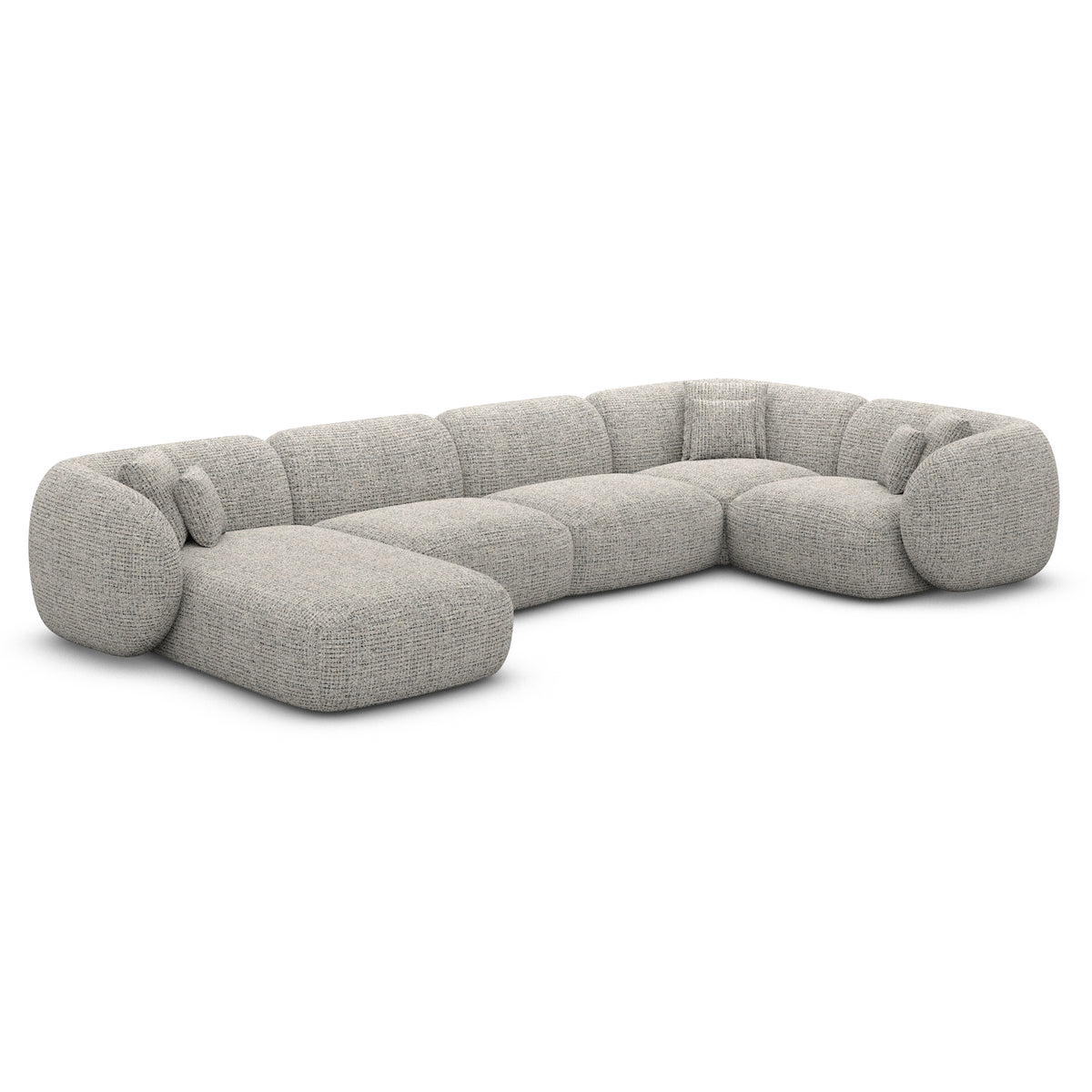 Sofa Mojave U Form - BOUCLE COCO Off Grey / Left - View 1