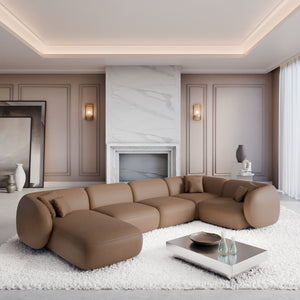 REAL LEATHER Choco Brown