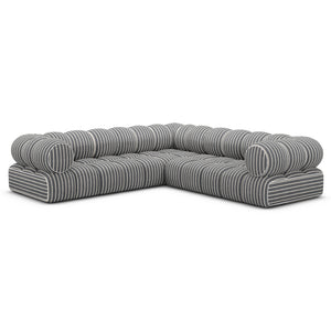 LINEN Fine Stripes Grey Bold