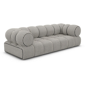 LINEN Fine Stripes Grey Sand