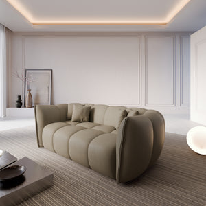 REAL LEATHER Dark Beige