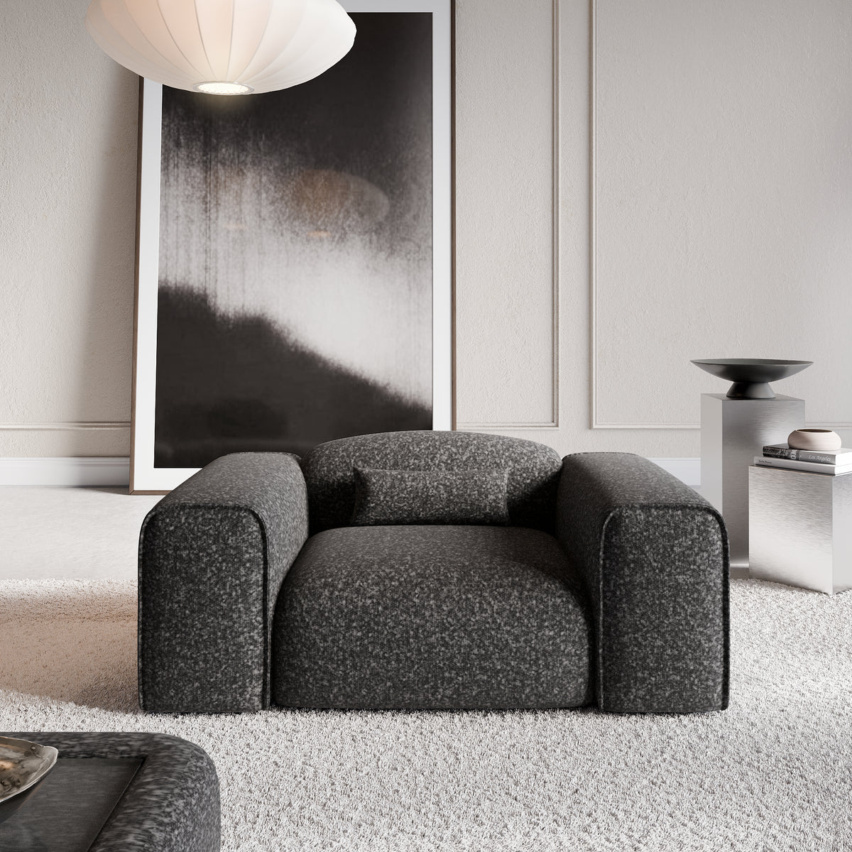 Sofa Salita 1 Seater - BOUCLE Graphite - Room View